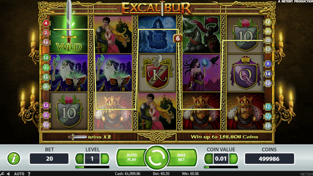 Характеристики слота Excalibur 9