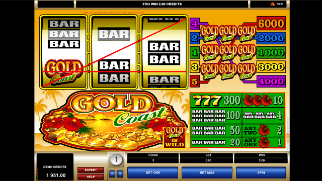 Игровой интерфейс Gold Coast 9