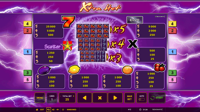 Игровой интерфейс Xtra Hot 7