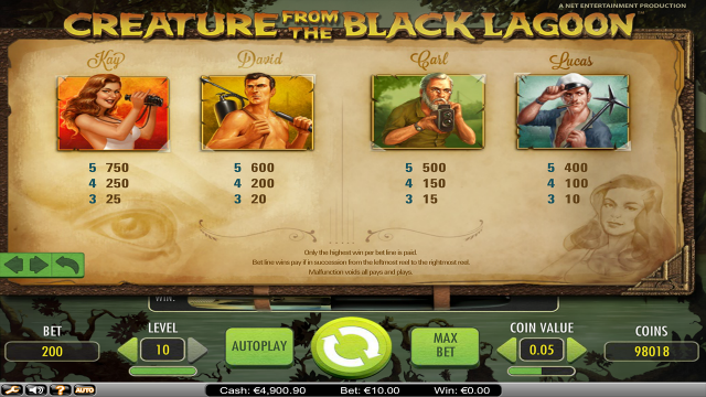 Игровой интерфейс Creature From The Black Lagoon 5